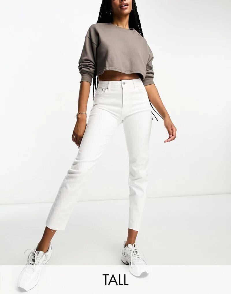

Белые узкие эластичные джинсы Stradivarius Tall