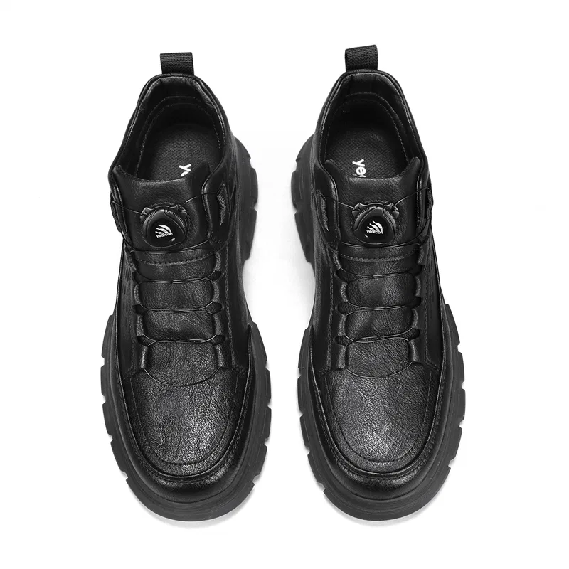 Кроссовки кожаные YEARCON Black — фото 4