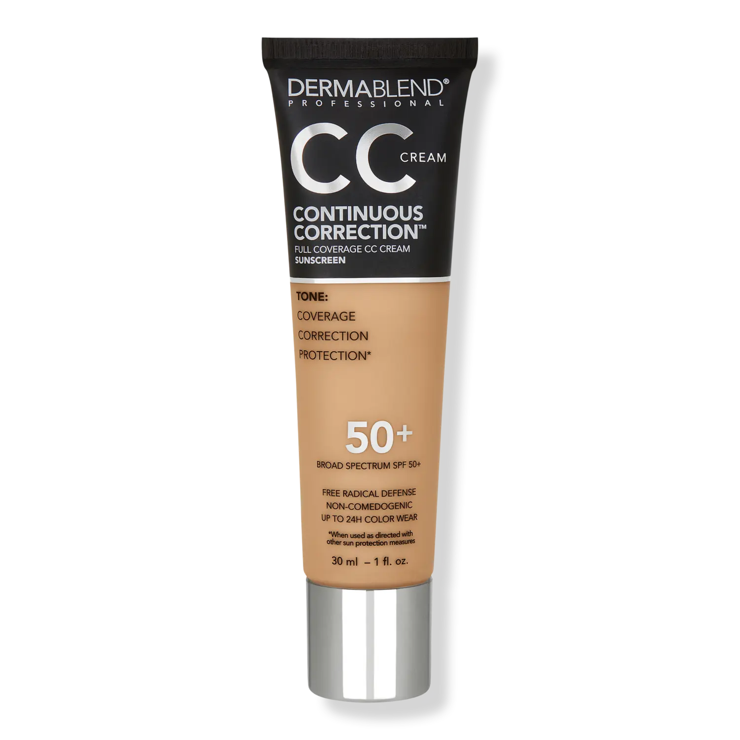 

Коррекция тона кожи с помощью CC-крема, SPF 50+ Dermablend, 43N (medium)