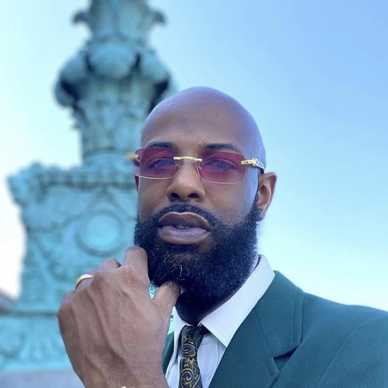 

Мужские прямоугольные солнцезащитные очки в стиле панк без оправы, модные, винтажные, стильные, маленькие, с защитой от УФ-излучения UV400 TVTBBVV, C4blue