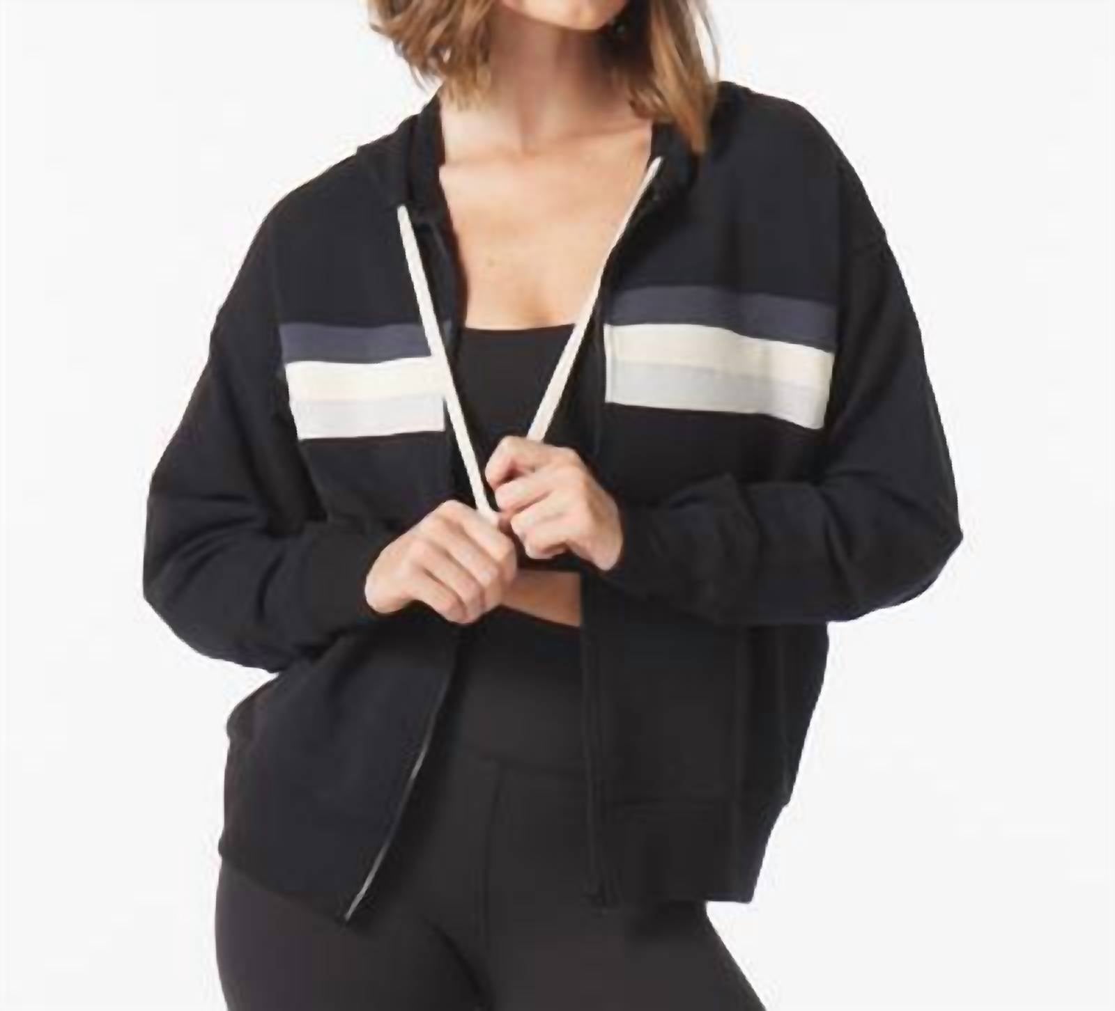 

Винтажная объемная куртка на молнии в черном углеродном/молочном/пепельно-сером цветах Glyder