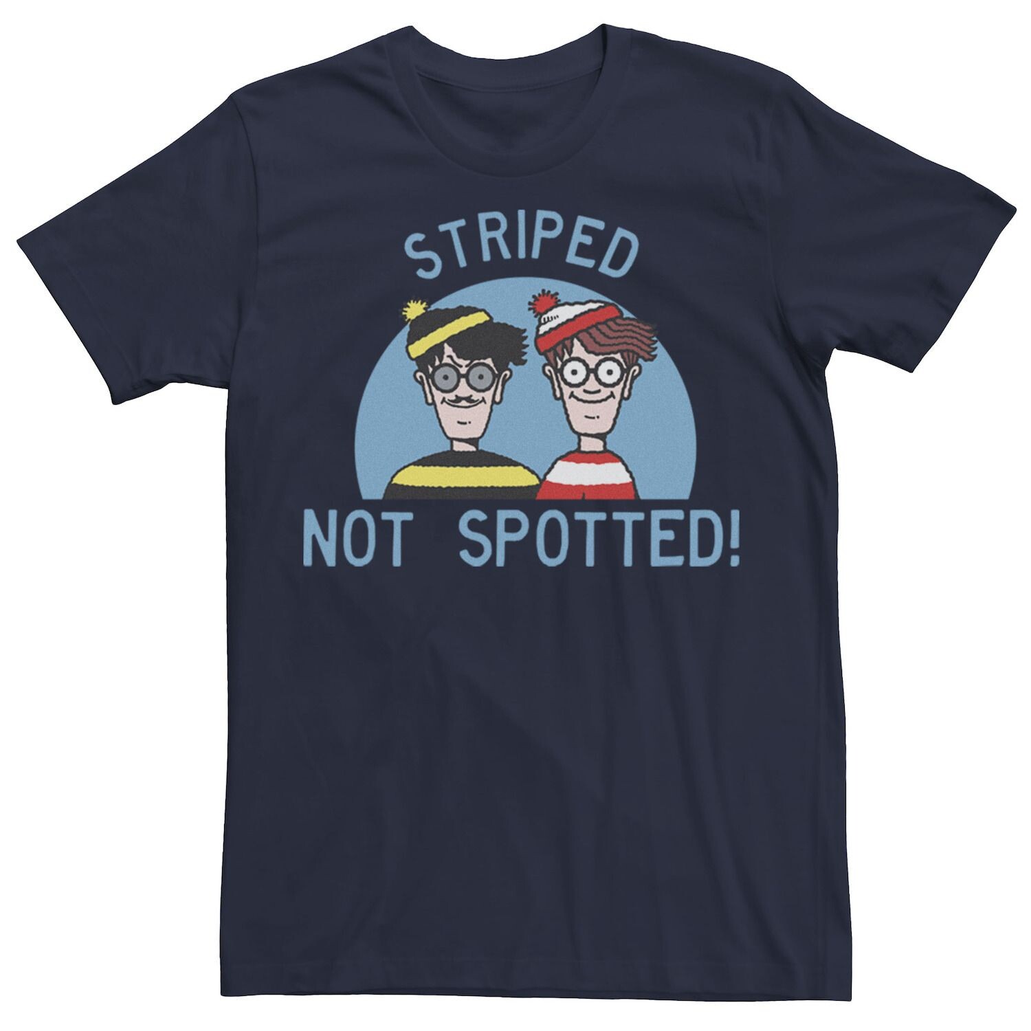 

Мужская футболка в полоску с портретом и рисунком Where's Waldo Odlaw Licensed Character