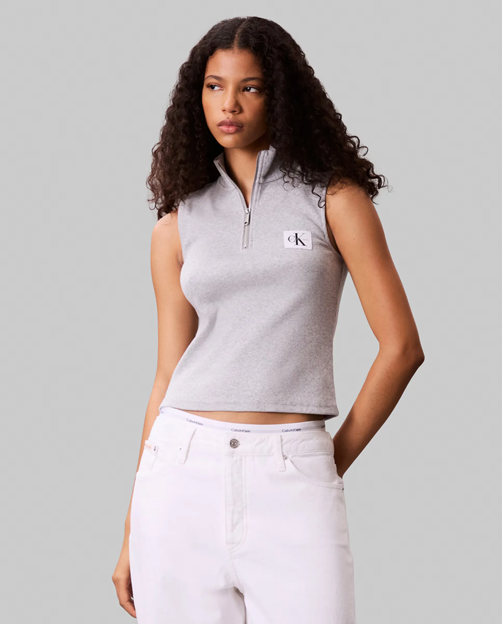 

Женская куртка с молнией до середины Calvin Klein Jeans, серый