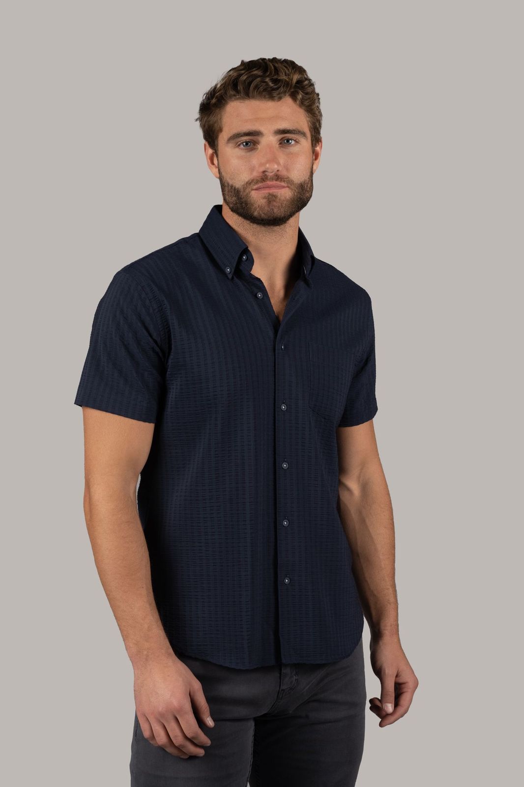 

Рубашка Navy Seer Sucker Stripe American Heritage
