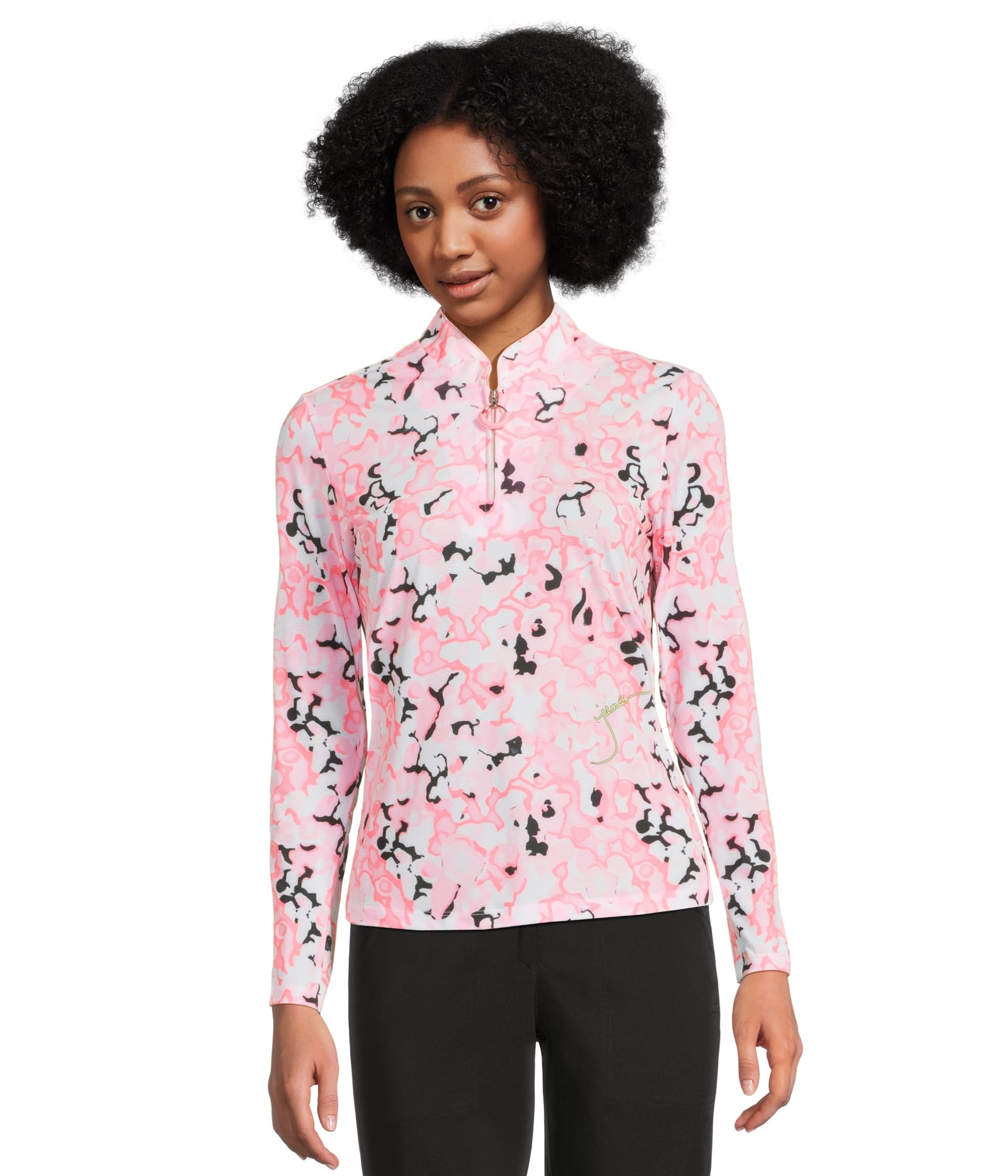 

Топ Jamie Sadock Sunsense Dreamscape Print Long Sleeve 1/4 Zip Sun Protection Top, Flamingo Pink