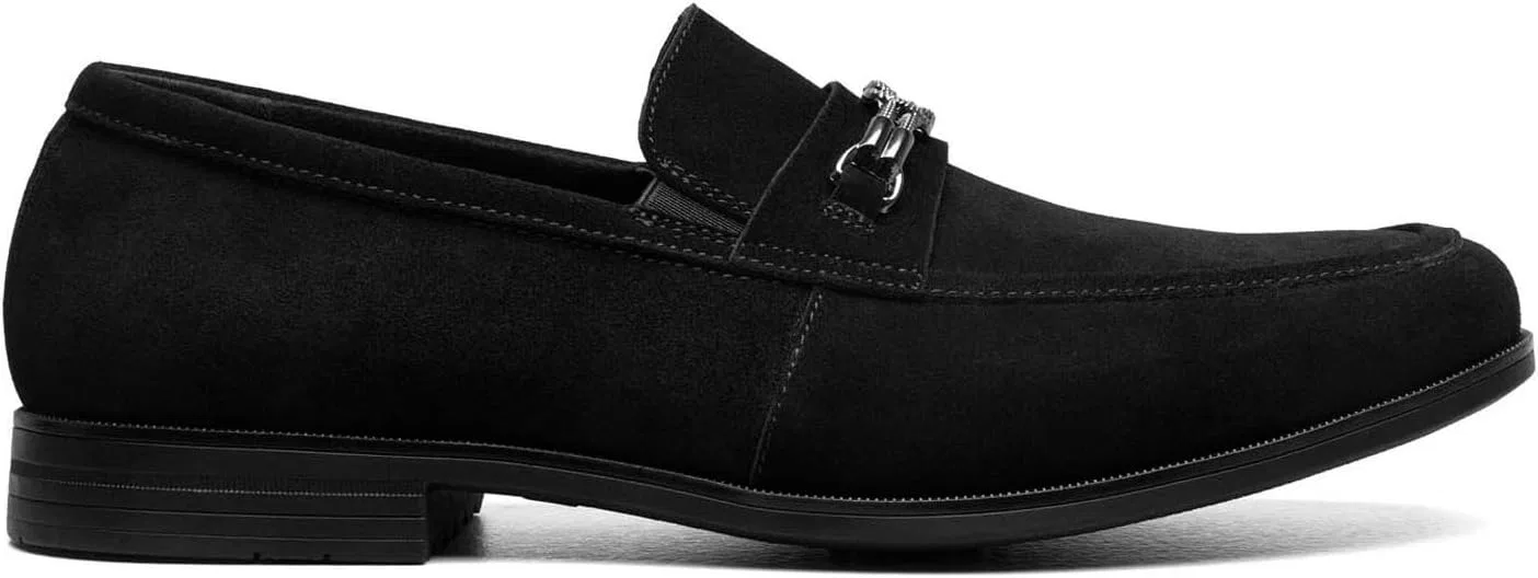 Мужские лоферы Stacy Adams Ravelle Moc Toe Bit Slip On, Black (Black Suede) — фото 2