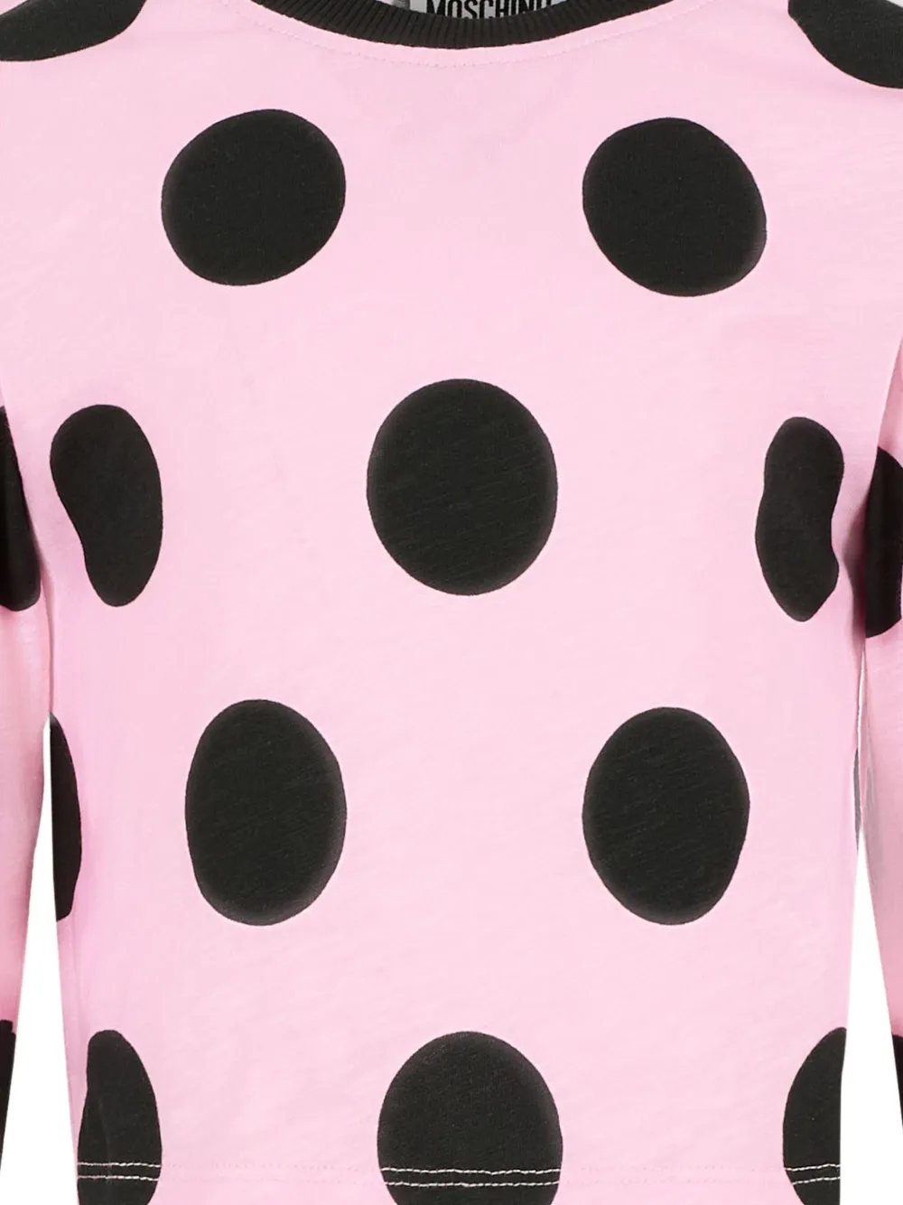Толстовка Polka-dot long-sleeve top Moschino Kids, розовый — фото 3