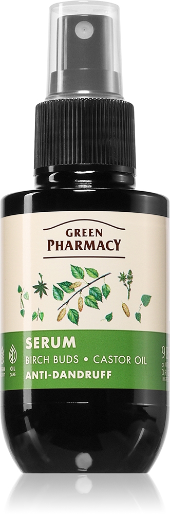 

Сыворотка против перхоти с березовыми почками и маслом кастрол Green Pharmacy, 100 мл