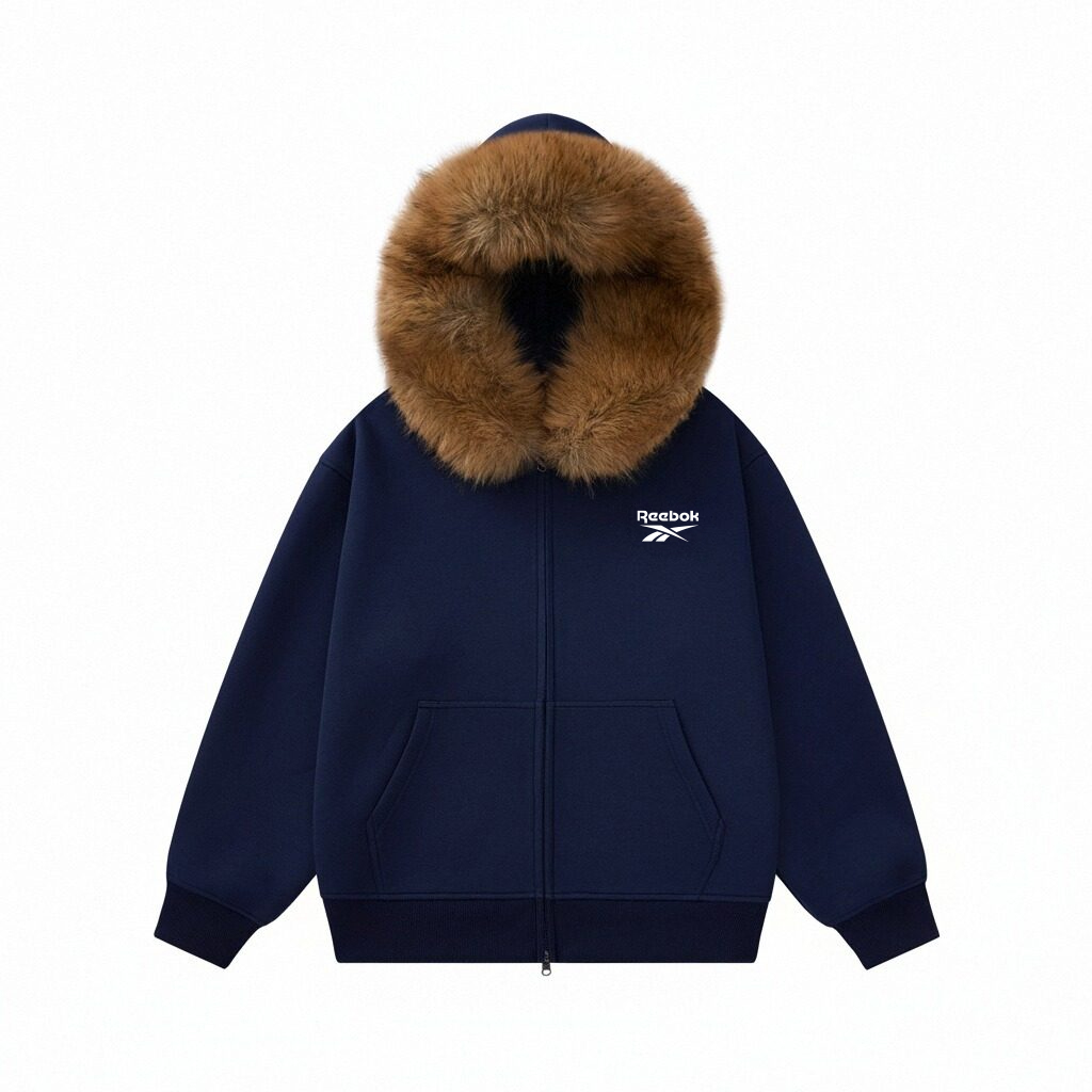 

Толстовки Unisex с капюшоном утепленный кардиган Reebok, темно-синий