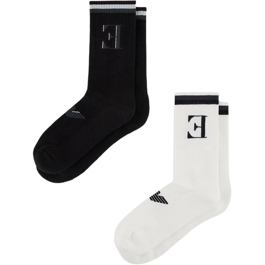 

SS25 Носки Crew мужские, 2 пары EMPORIO ARMANI, черный