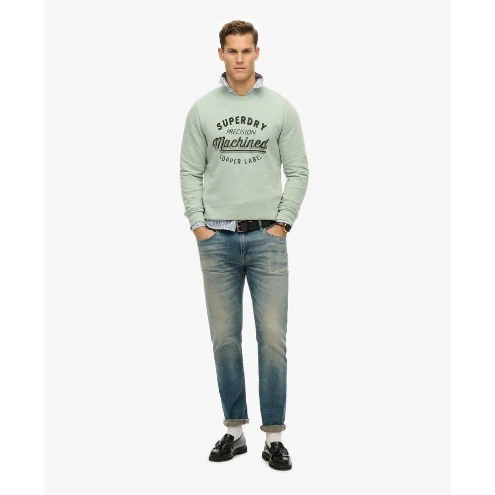 Толстовка Superdry Vintage Wash Relaxed, зеленый — фото 4