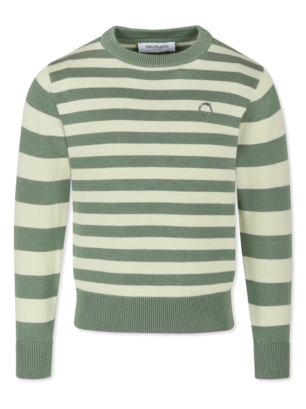 

Хлопковый джемпер TRUSSARDI JUNIOR, зеленый