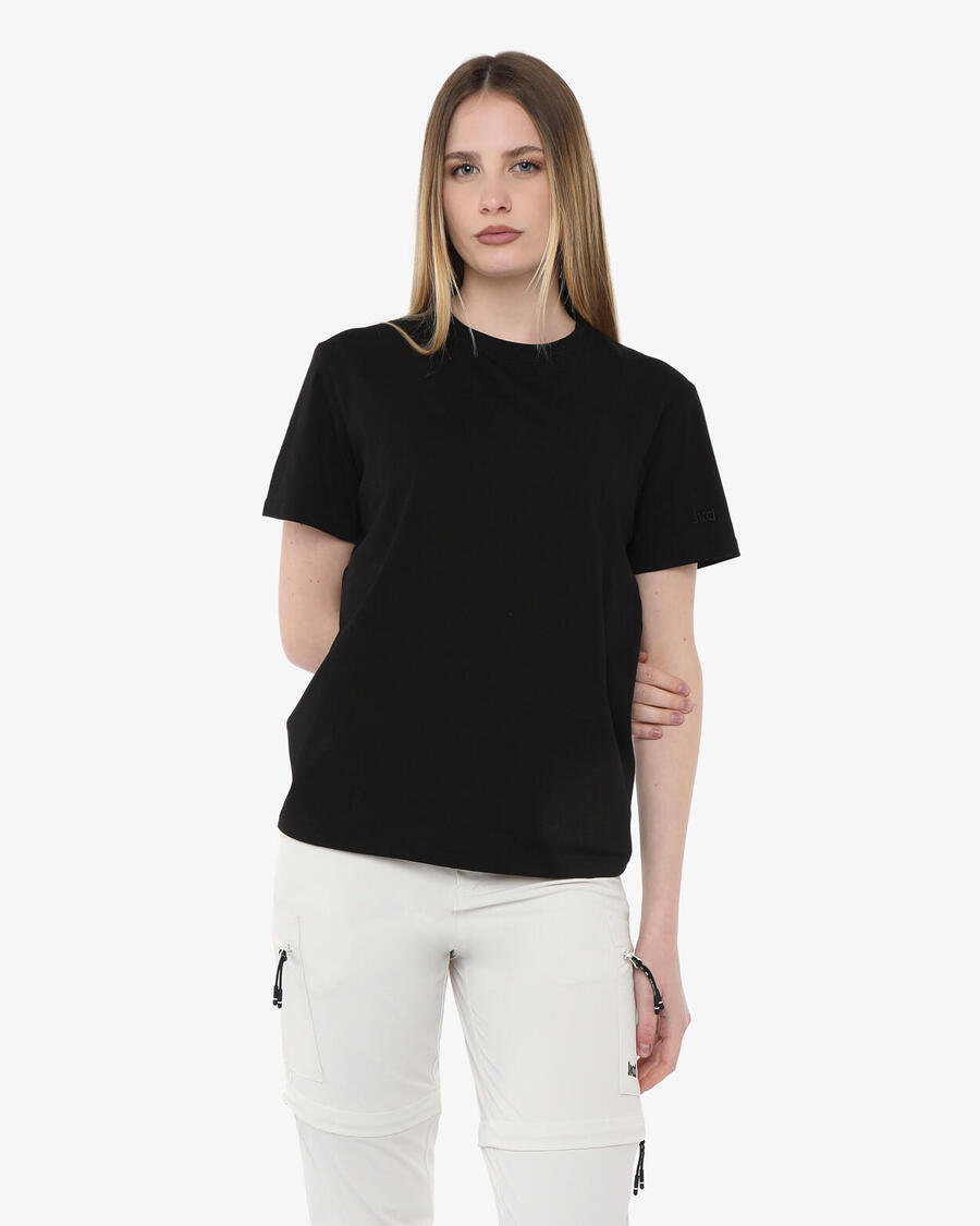 

JAKED Черная хлопковая фитнес-футболка для мужчин и женщин