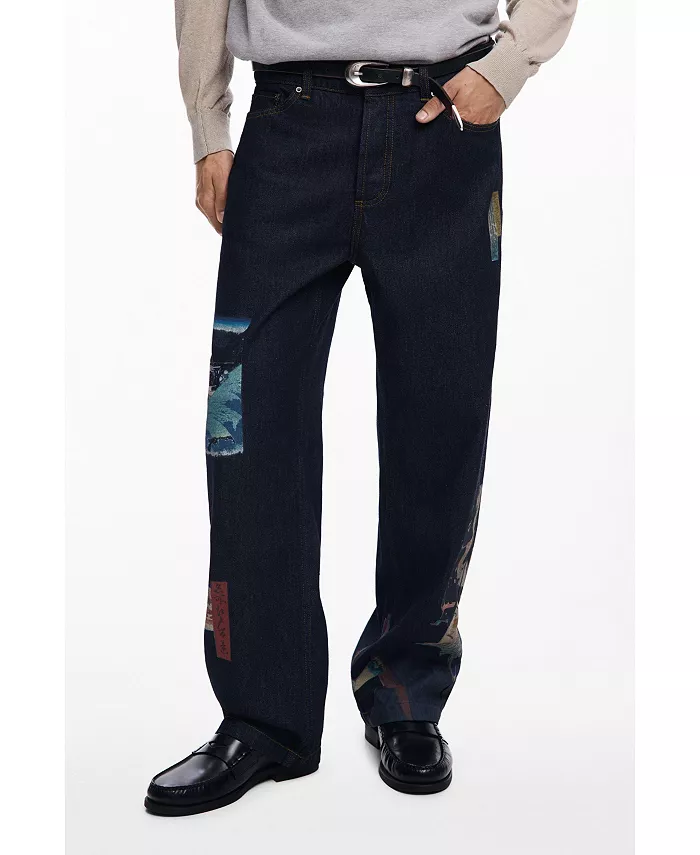 

Мужские джинсы Oriental printed Desigual, синий