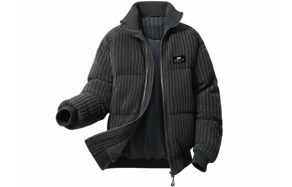 

Пуховик Unisex Stand Collar Thickened ZIAREL, темно-серый