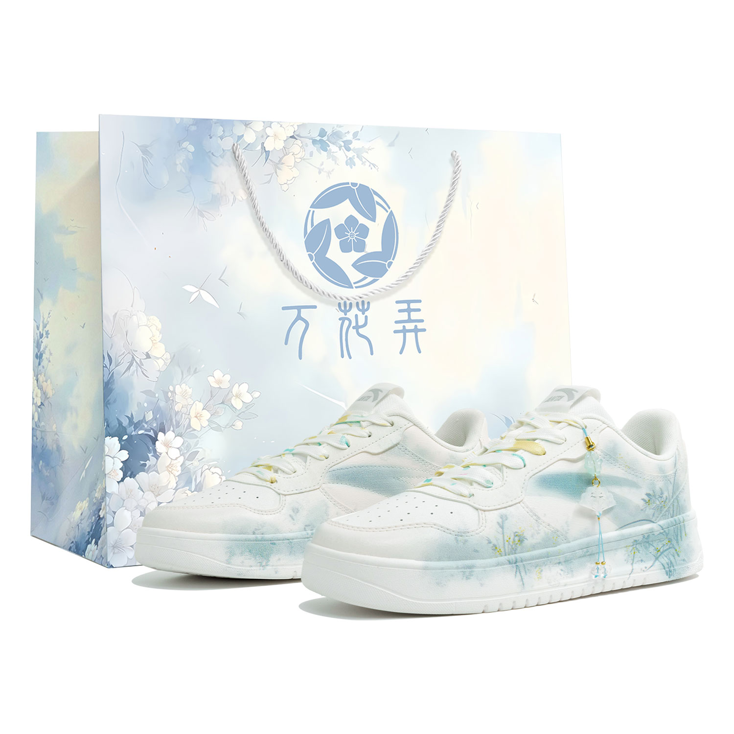 

Скользостойкие, износостойкие, дышащие низкие кроссовки для скейтбординга Unisex White ANTA, белый (Lily Shopping Bag Style)