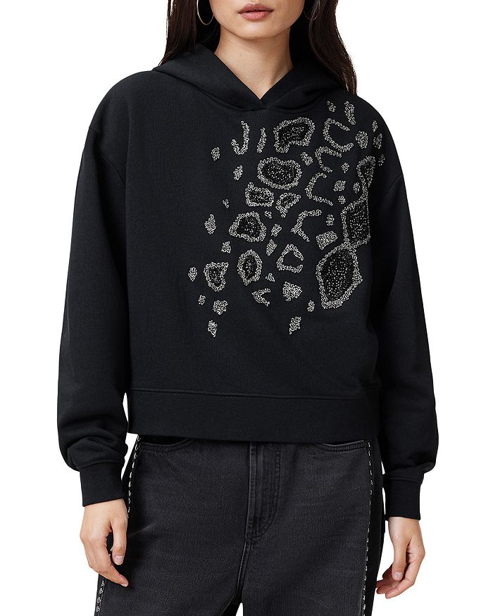 

Толстовка с капюшоном Pippa с отделкой Flow ALLSAINTS, черный