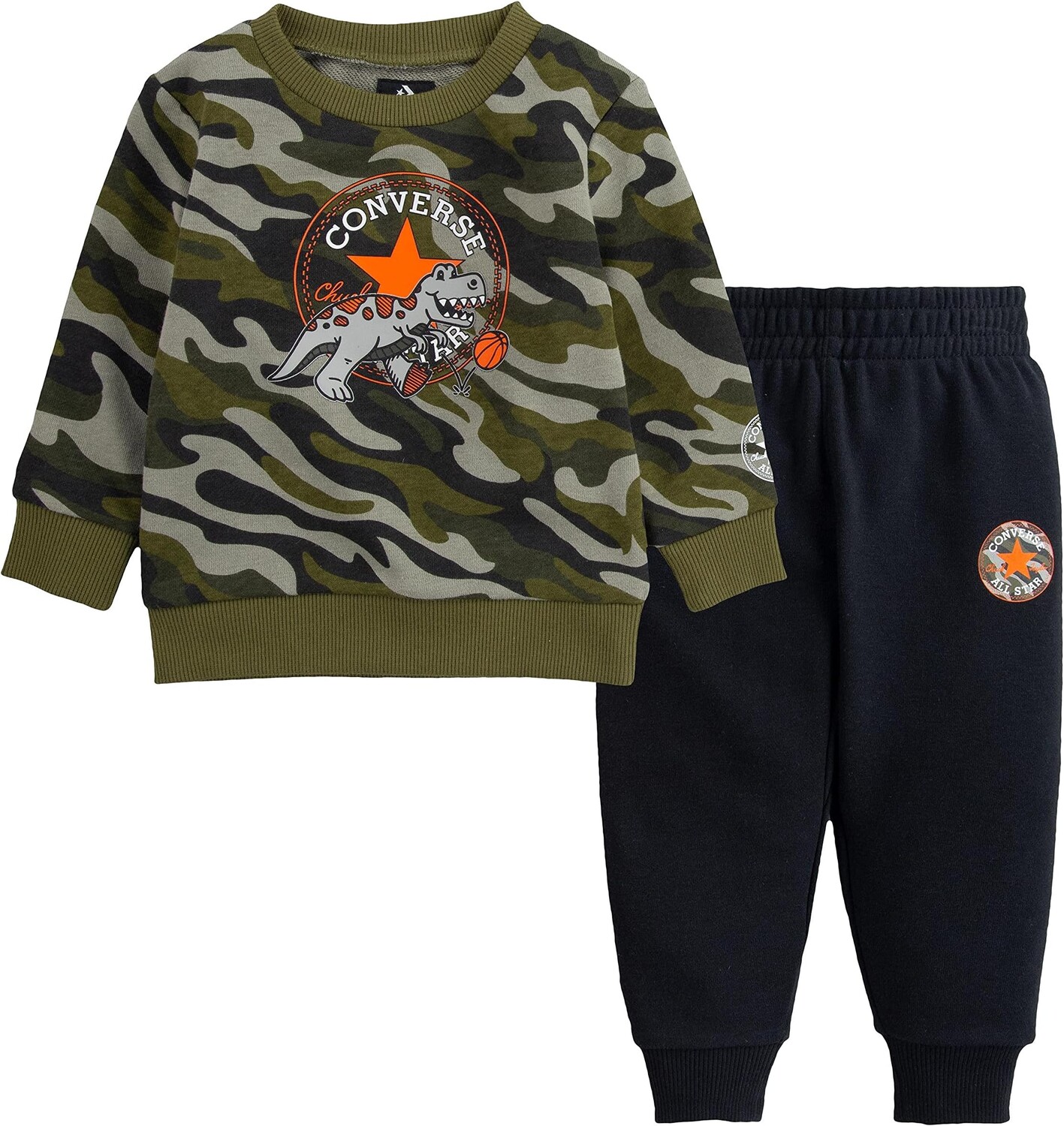 

Детский набор Converse Camo Crew Joggers Set, черный