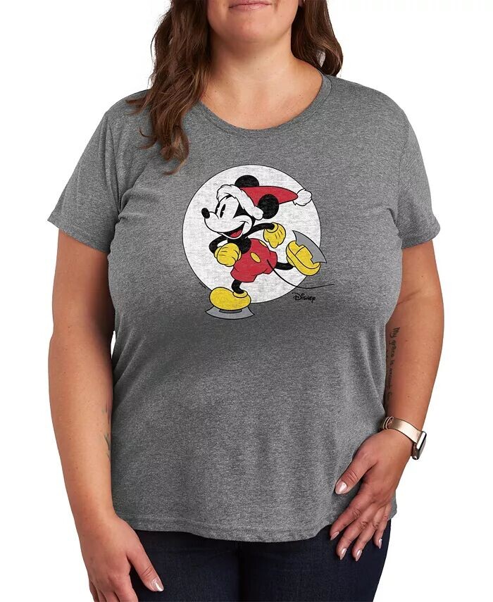 

Плюс размер Футболка с рисунком Disney на коньках Hybrid Apparel, серый