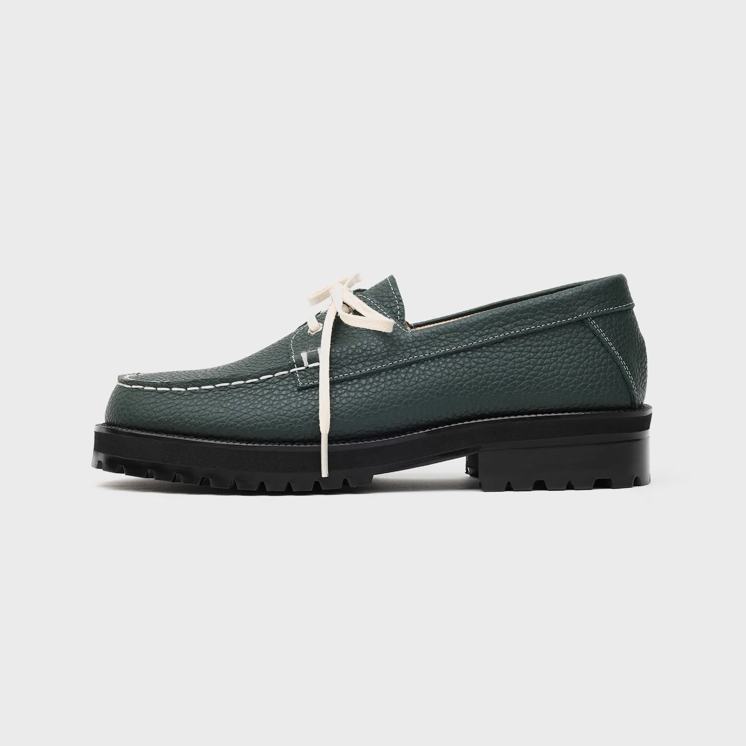 Мужские зелёные топсайдеры Firenze.A Standard Casual Sole 5099 с тиснением — фото 3