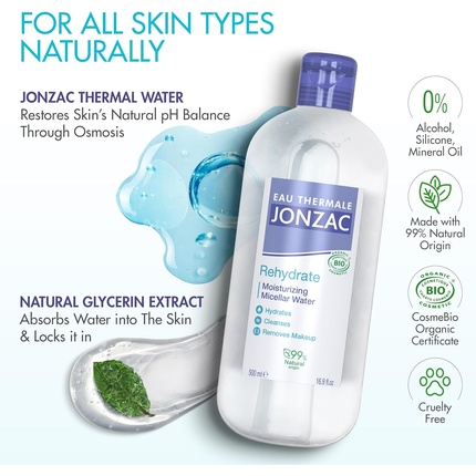 Мицеллярная вода Eau Thermale Jonzac — Увлажняющая для обезвоженной кожи — фото 2
