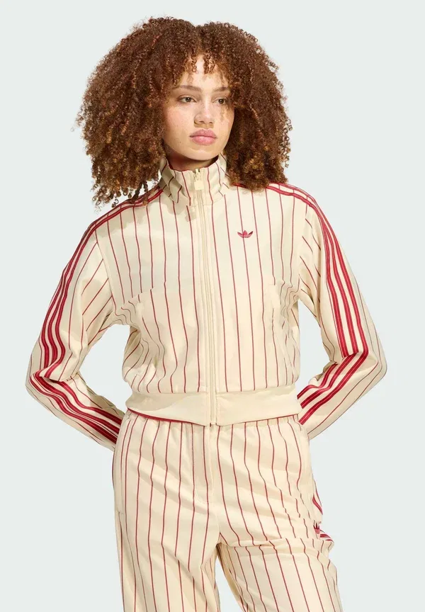 Куртка тренировочная Adidas Originals Reversible Firebird Track Top, цвет теплая ваниль/командный красный