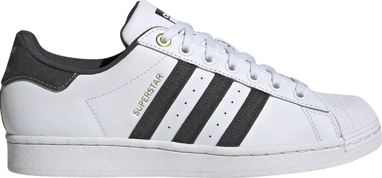 

Кроссовки Superstar 'White Carbon Gold', белый