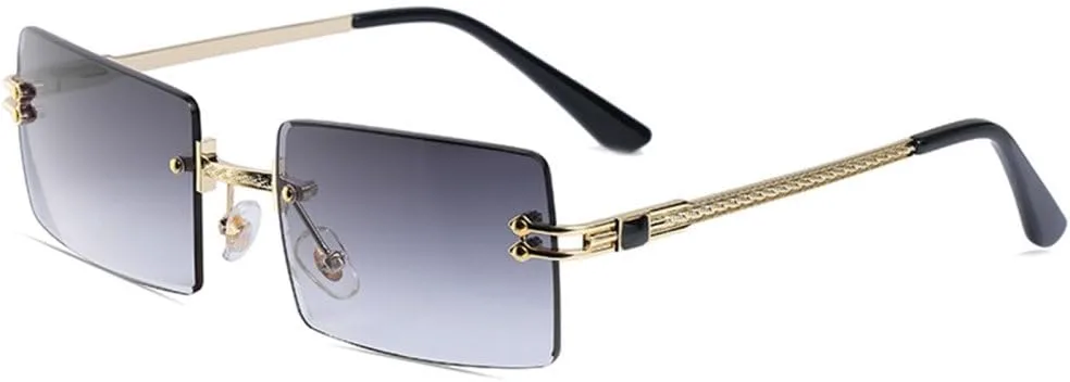 

Мужские солнцезащитные очки LVTFCO с градиентной металлической оправой, модные винтажные женские очки с защитой от УФ-излучения UV400, для деловых поездок, C03