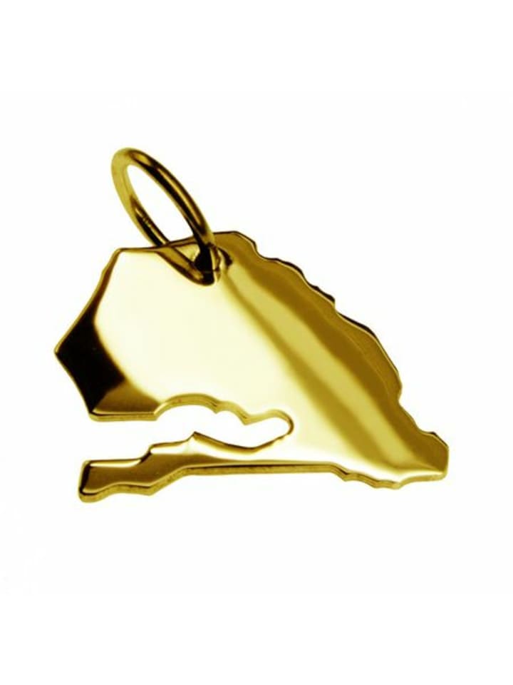 

Schmuckador Кулон с изображением карты Сенегала из цельного желтого золота 333 пробы