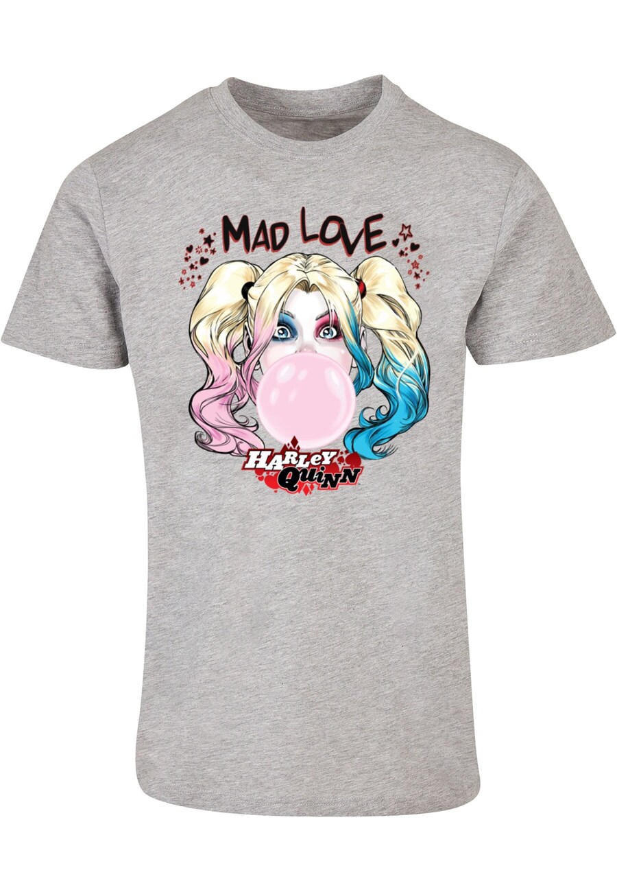 

Классическая футболка ABSOLUTE CULT Shirt Batman - Harley Quinn Mad Love, пятнистый серый