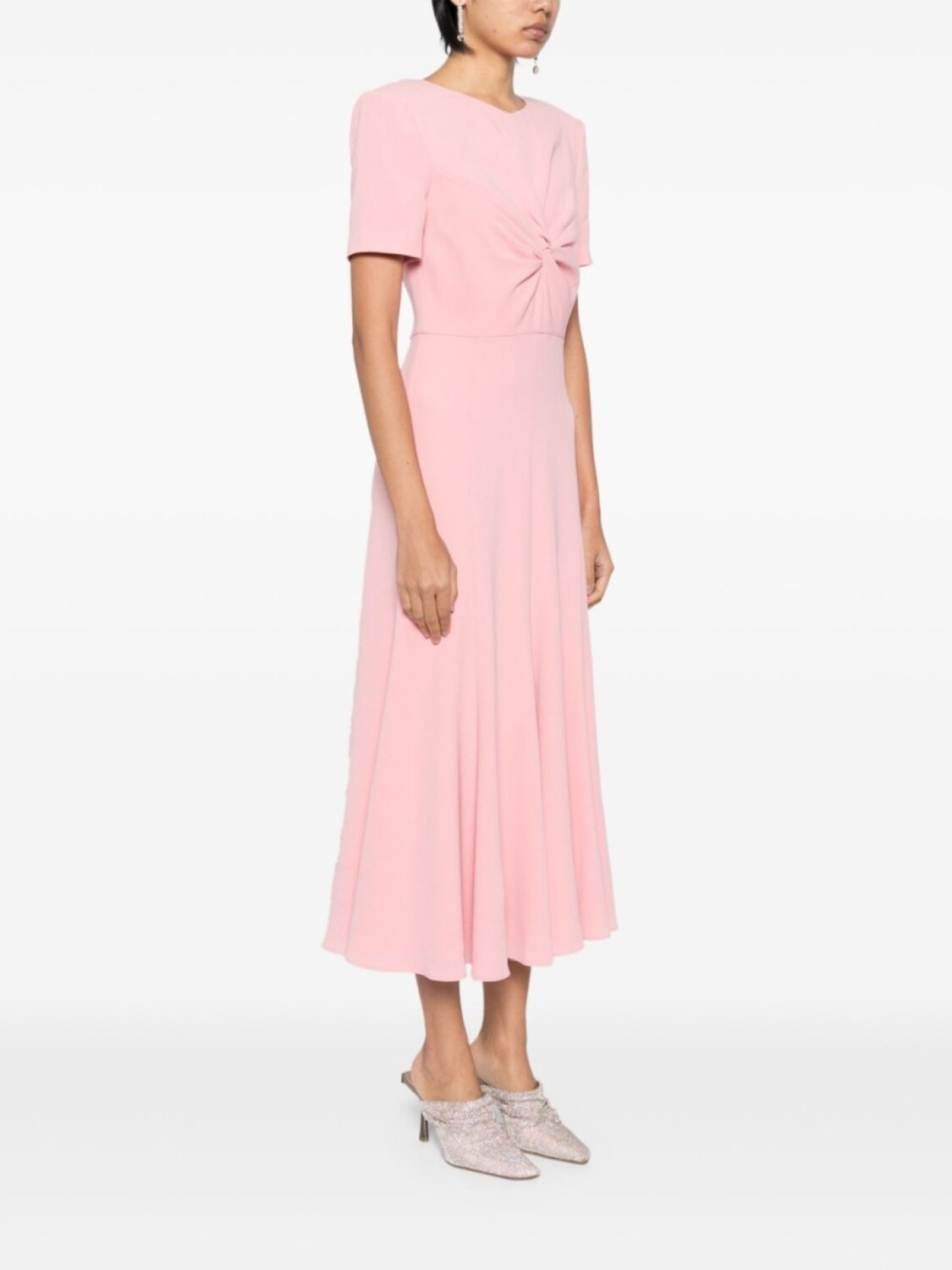 

Roland Mouret платье миди с короткими рукавами, розовый