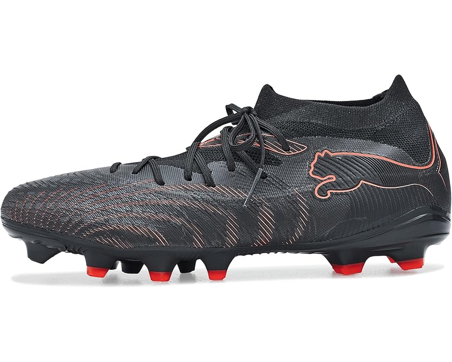 Мужские бутсы PUMA Future 9 Match Firm, Artificial Ground, Black/Glowing Red/Strong Gray — фото 4