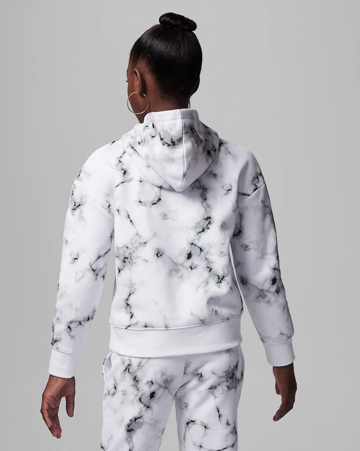 Детская худи Jordan Essentials Printed Pullover Hoodie, White — фото 2