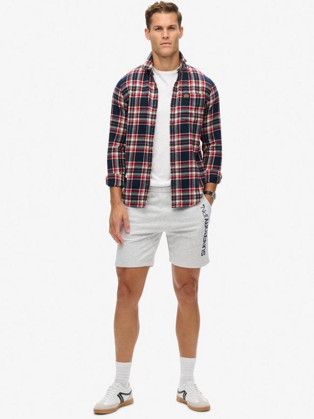 

Свободные шорты с логотипом спортивной одежды Superdry, цвет Cadet Grey Marl