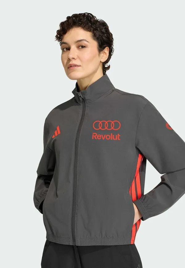 Куртка для тренировок механиков команды audi revolut f1 Adidas Performance, Utility Black Hi-Res Red — фото 3