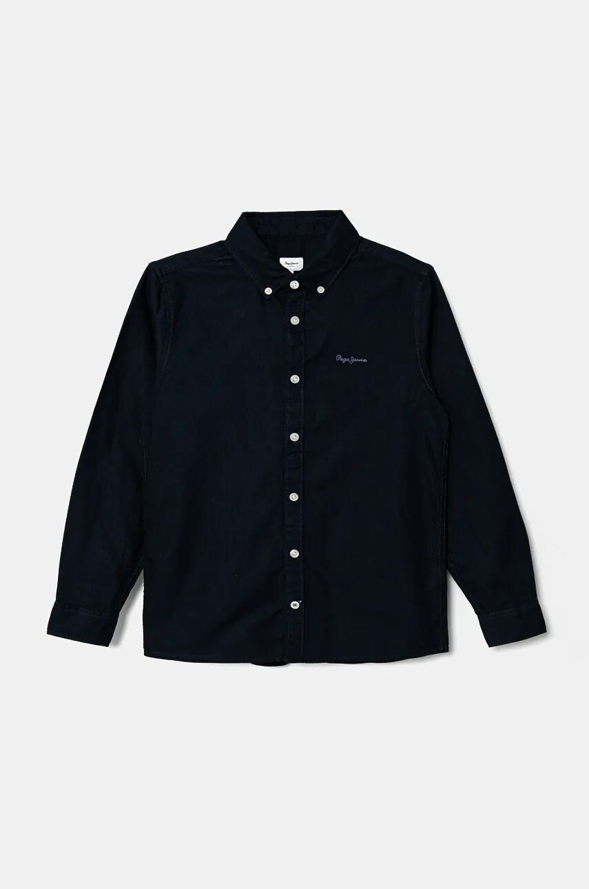 

Детская хлопковая рубашка Pepe Jeans NACE, темно-синий