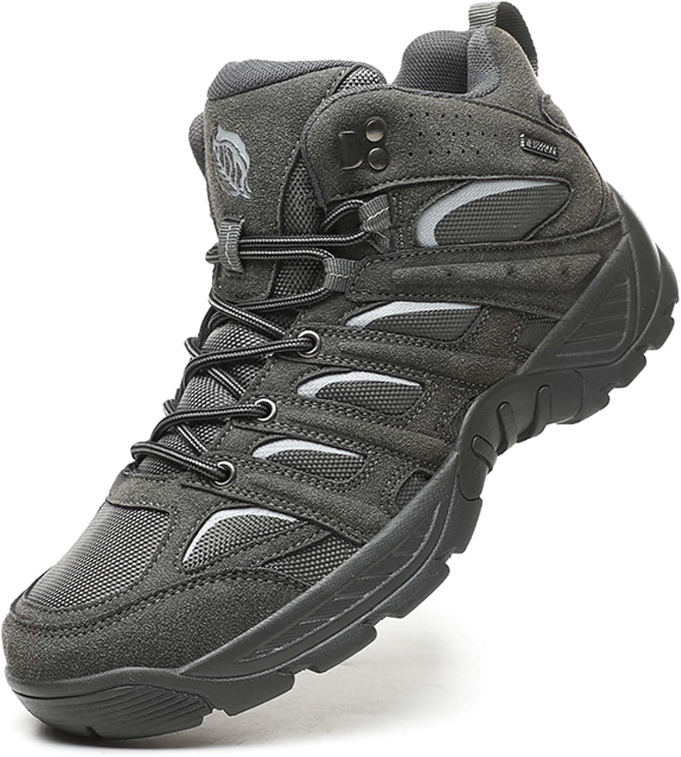 

DZBAJRQM Мужские военные тактические ботинки Водонепроницаемые походные ботинки Повседневные ботинки Для активного отдыха Мотоциклетные боевые ботинки Военные пустынные ботинки Легкие и удобные ботинки для работы в течение дня, серый