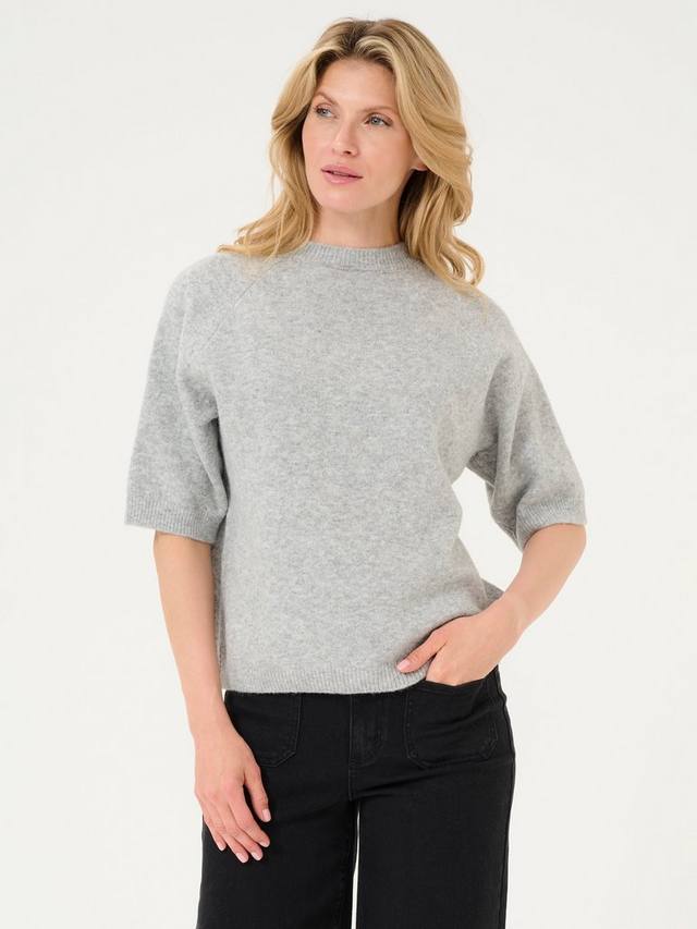 

Джемпер с коротким рукавом sylvie KAFFE, цвет Grey Melange
