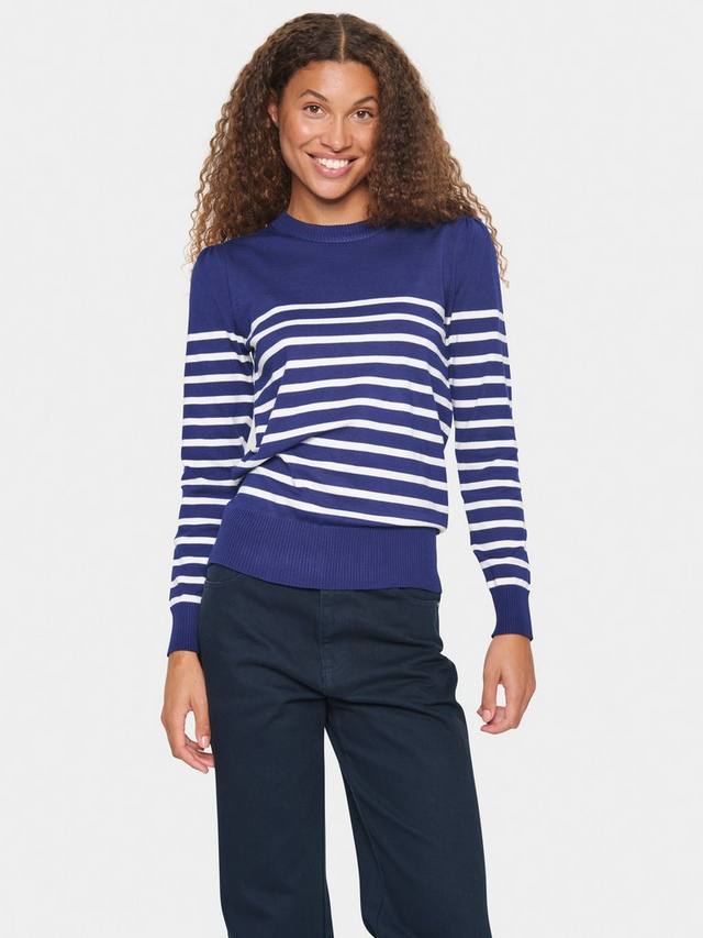

Джемпер в полоску mila slim fit Saint Tropez, синий/белый