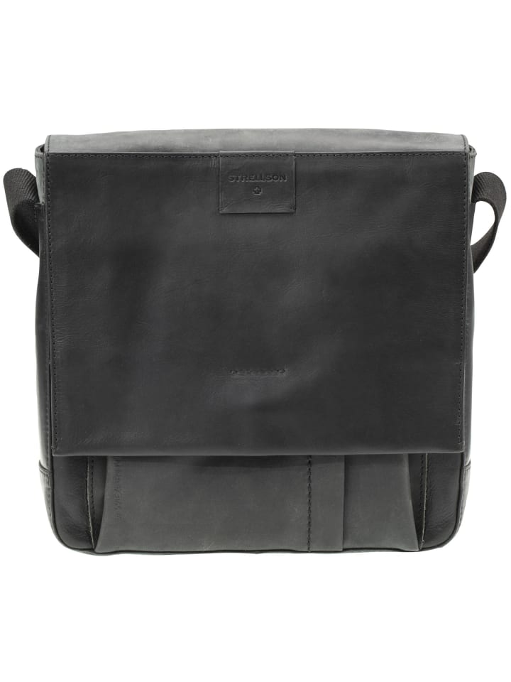 

Наплечная сумка Strellson Brick Lane Umhängetasche Leder 25 cm, черный