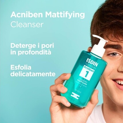 Гель для умывания Isdin — Acniben Mattifying Cleanser Глубоко очищающий гель для жирной кожи, 400 мл — фото 3