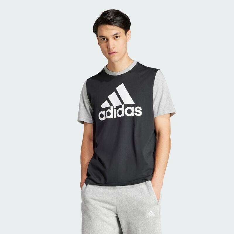 

Футболка из одинарного джерси с большим логотипом Essentials ADIDAS, цвет schwarz