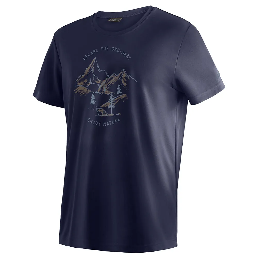 

Футболка с коротким рукавом Maier Sports Dieter Print, синий