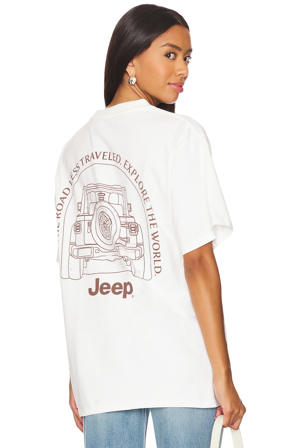 

Футболка jeep road less traveled boxy Philcos, бежевый