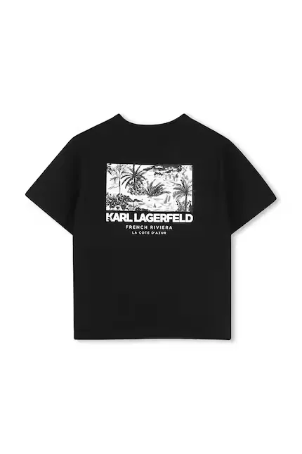 Футболка детская с принтом Karl Lagerfeld, черный — фото 2
