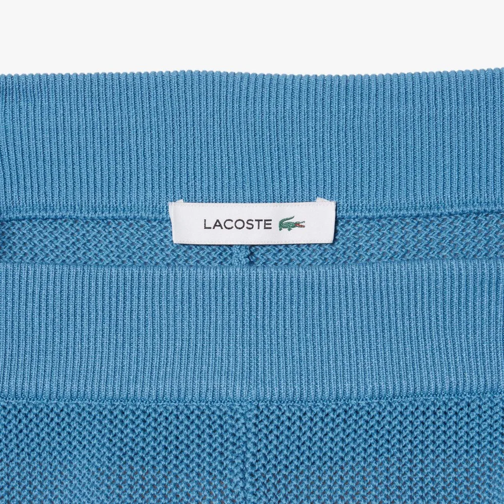 Шорты Lacoste в полоску, синие — фото 3