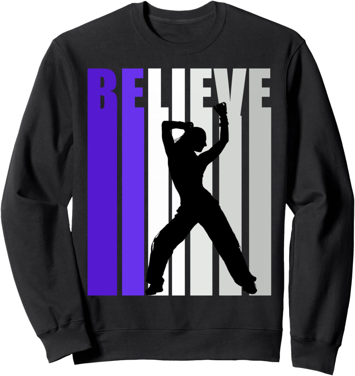 

Фиолетовая толстовка в стиле ретро с мотивационным дизайном для девочек-танцовщиц, черная Lush Dance