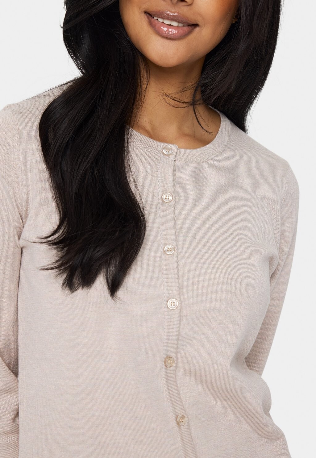 

Кардиган MILA R-NECK Saint Tropez, бежевый