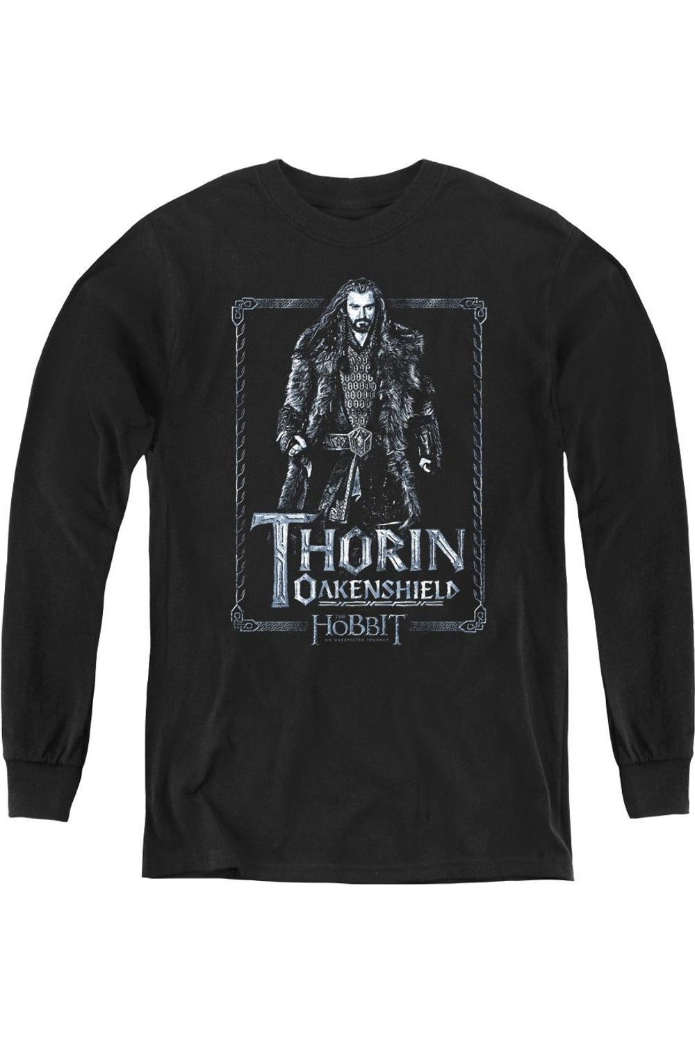 

Футболка с длинным рукавом The Hobbit Thorin Stare Youth Gildan, черный