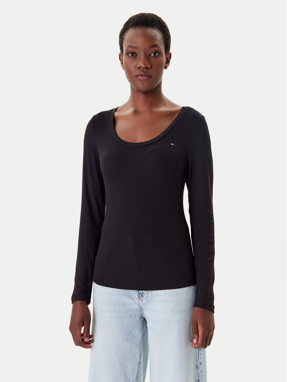 

Блузка обычного кроя DW0DW20921 Tommy Jeans, черный